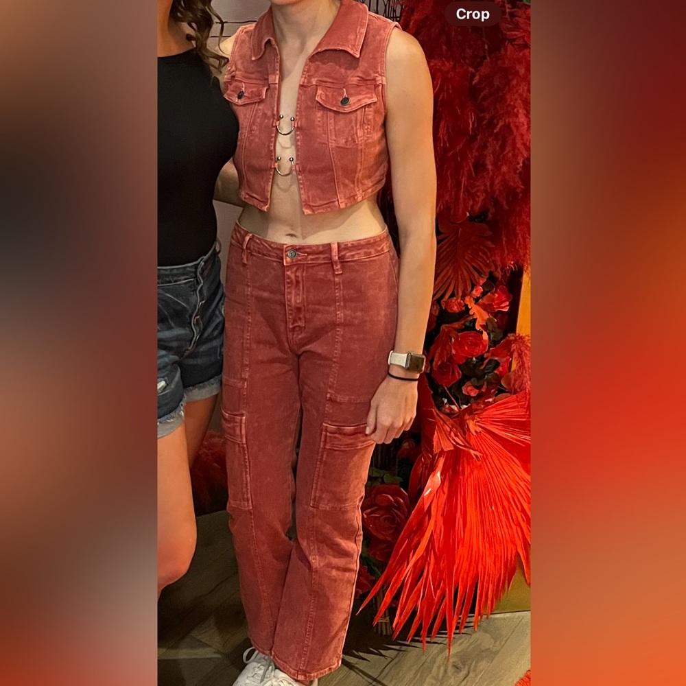 Fashion Nova Pink Denim Set